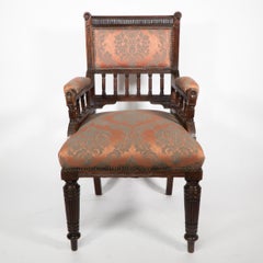 George Faulkner Armitage (attributed). An Aesthetic Movement mahogany armchair