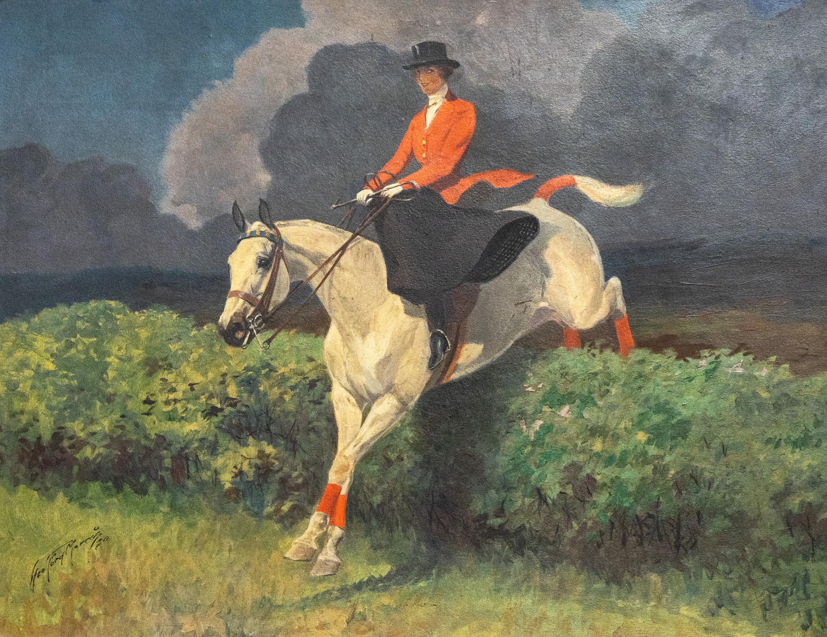 Figurative Painting George Ford Morris - Au-dessus de la haie