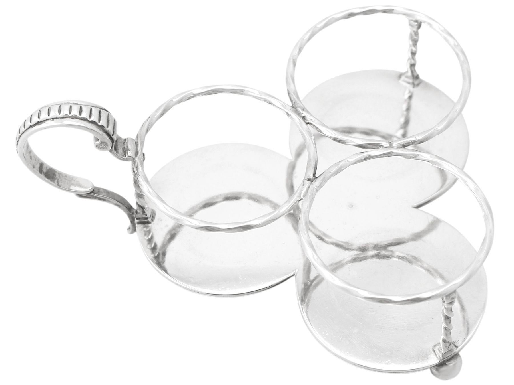 Viktorianisches englisches Sterlingsilber-Krümelentferner-Set aus George Fox im Angebot 2