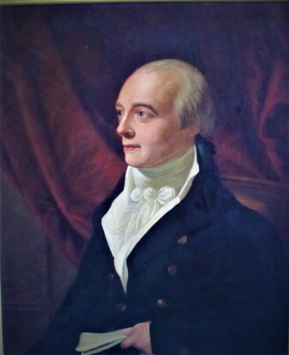 19th century  Portrait Spencer Perceval Attributed To George Francis joseph  - Old Masters Painting by George Francis Joseph