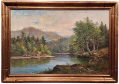 Along The River, amerikanische Landschaft, Flussssssszene