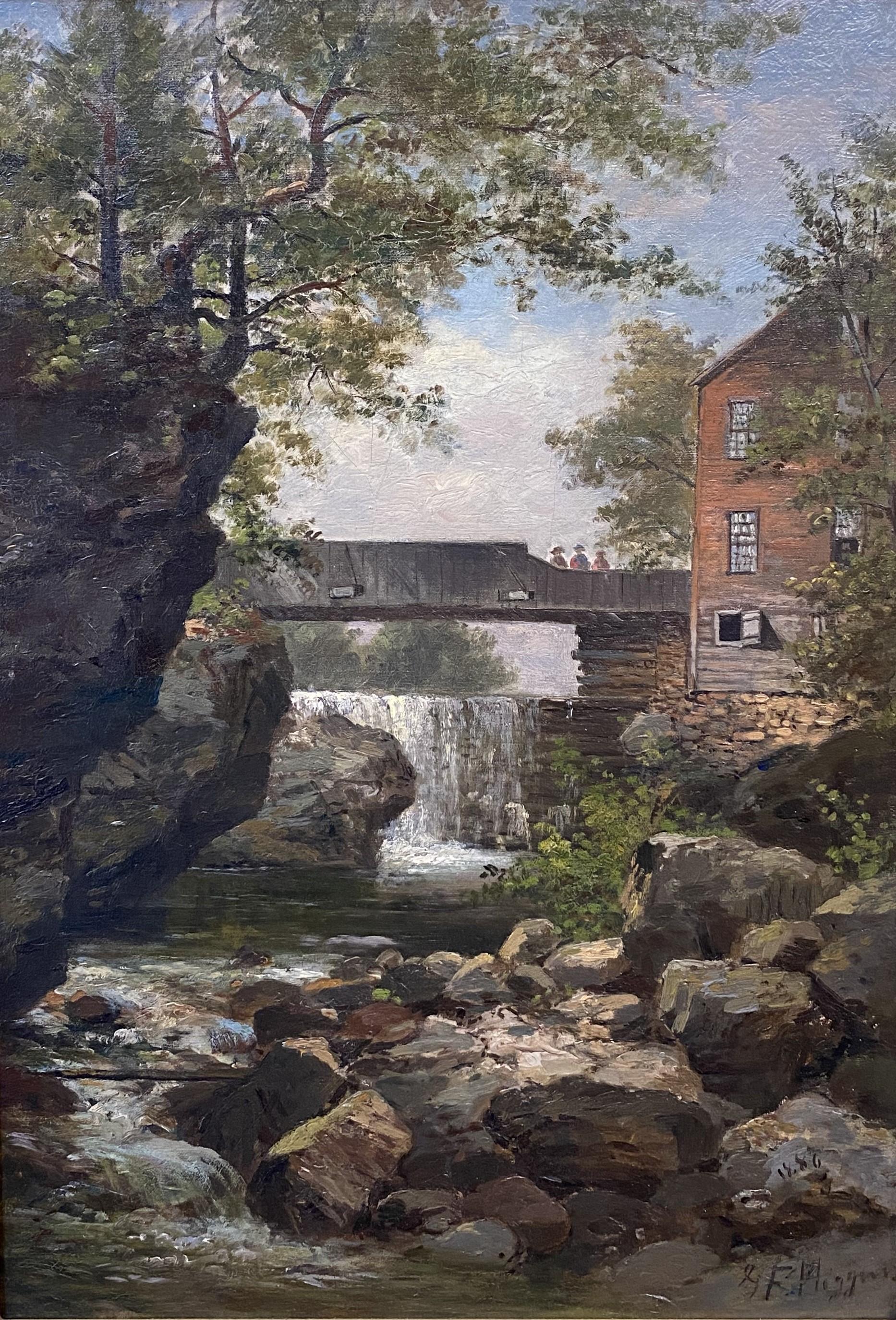 Rustikale Brücke, Washington, NH (Amerikanischer Impressionismus), Art, von George Frank Higgins