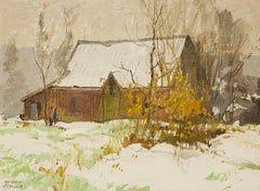 Vintage Barn in winter