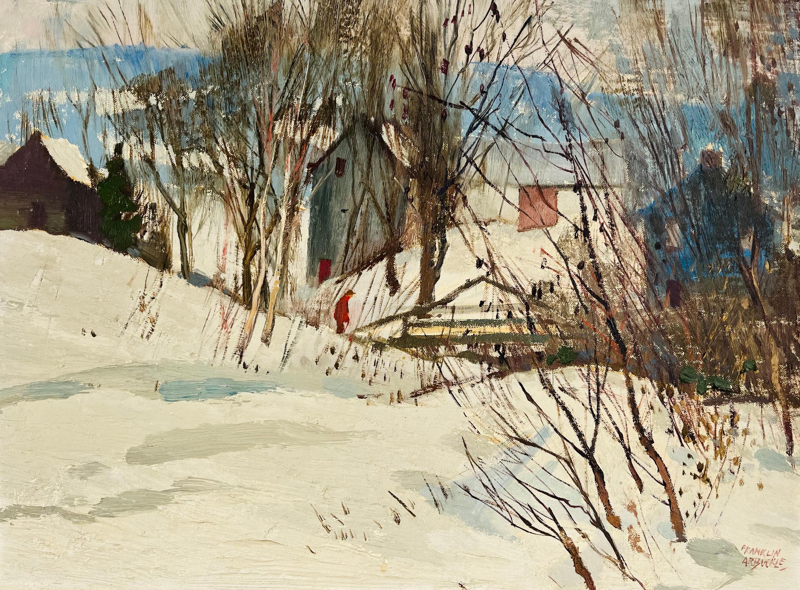 Landscape Painting de George Franklin Arbuckle - Cerca de Saint-Jovite, Quebec