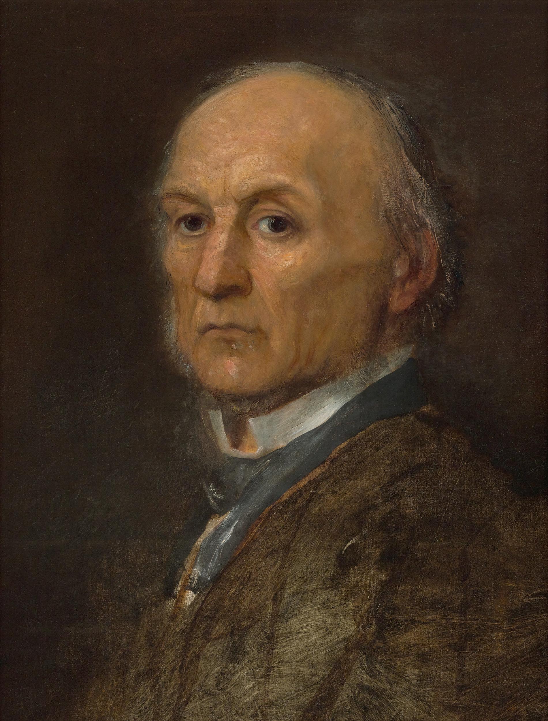 George Frederic Watts OM RA Portrait Painting - Portrait Of Prime Minister William Ewart Gladstone By George Frederic Watts