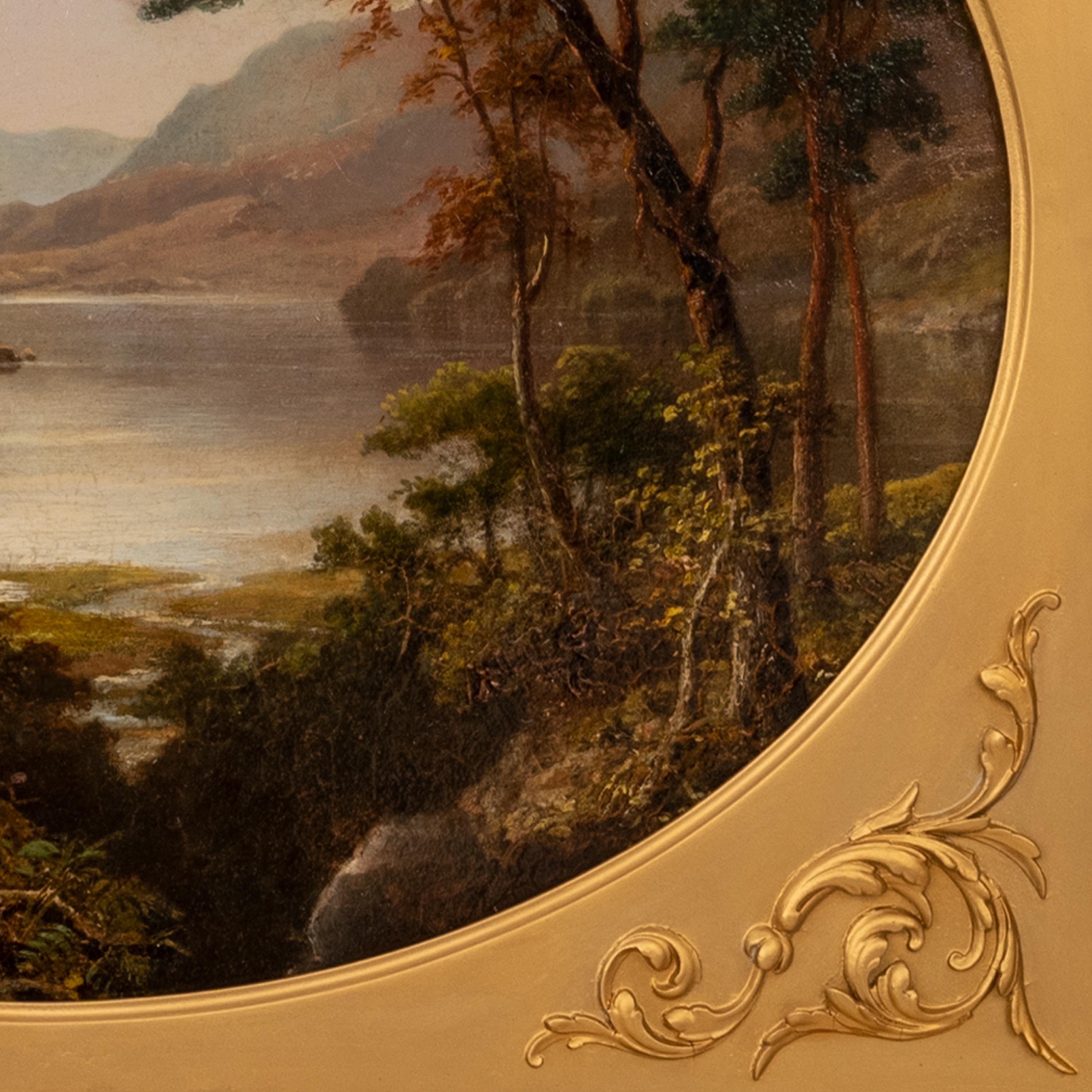 Ein Paar antike Ölgemälde schottische Highland-Loch-Szenen, G. F. Buchanan 1872 im Angebot 12