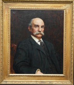 Portrait of John Beck - British Victorian art oil painting male portrait