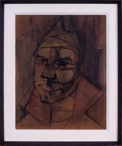 Estudio de retrato del artista británico de mediados del siglo XX George Fullard