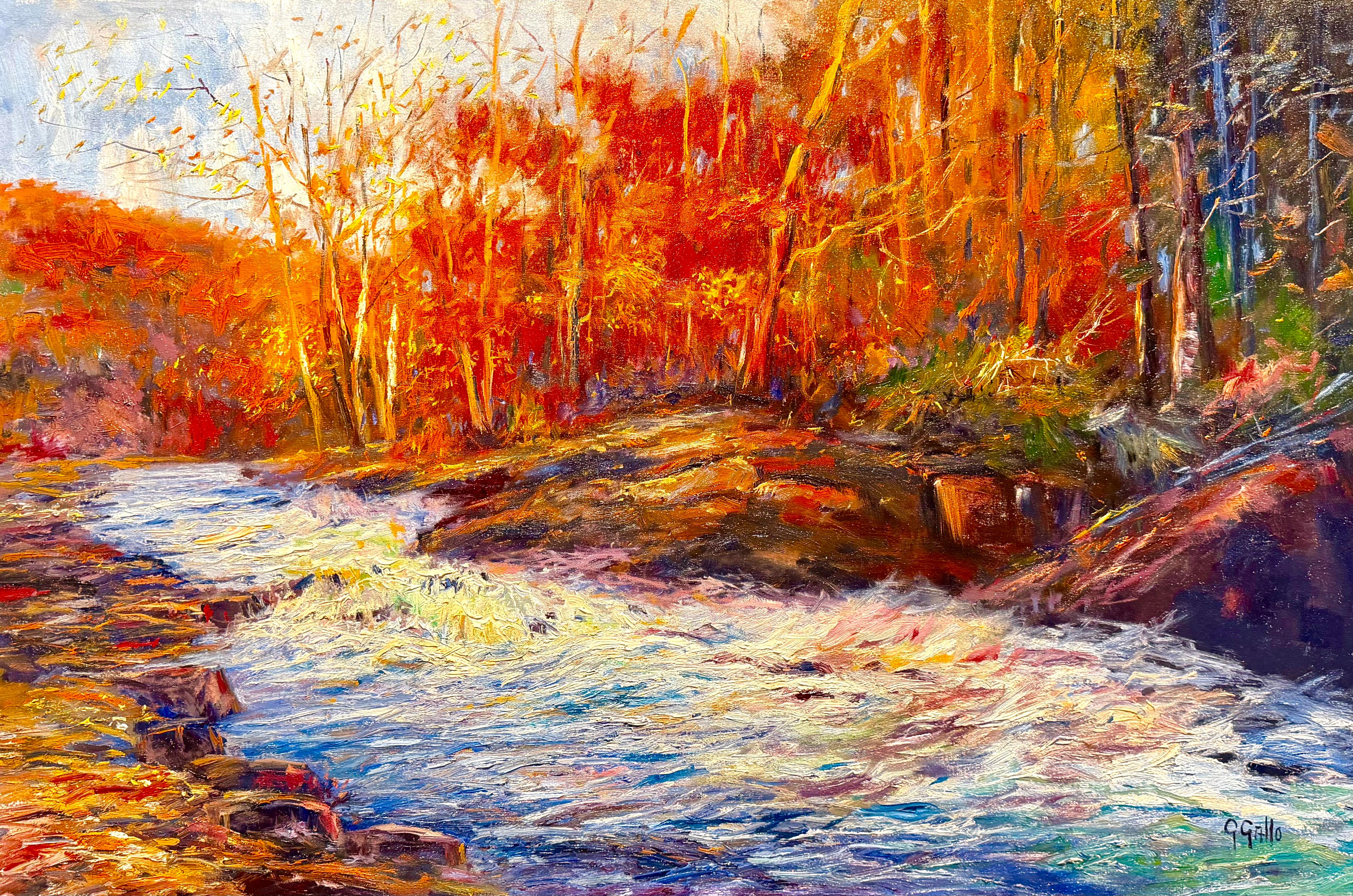 George Gallo Abstract Painting – Housatonic River