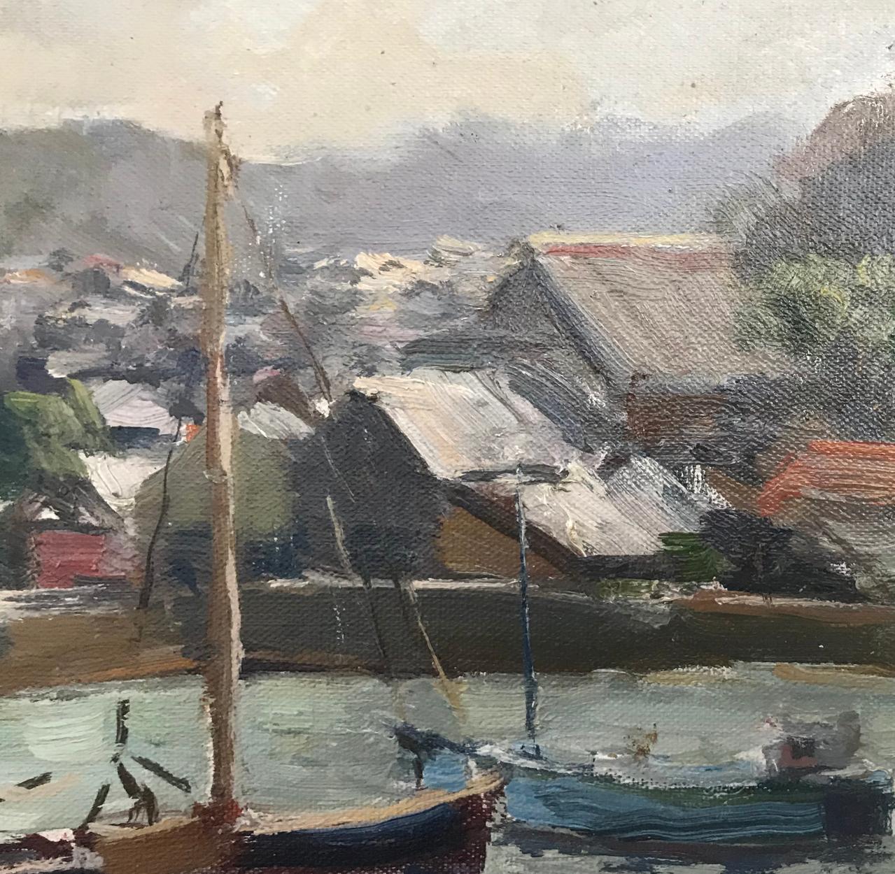 George Colville 'Scottish', St Ives Harbour, Cornwall, Oil on Board, 20th C For Sale 1