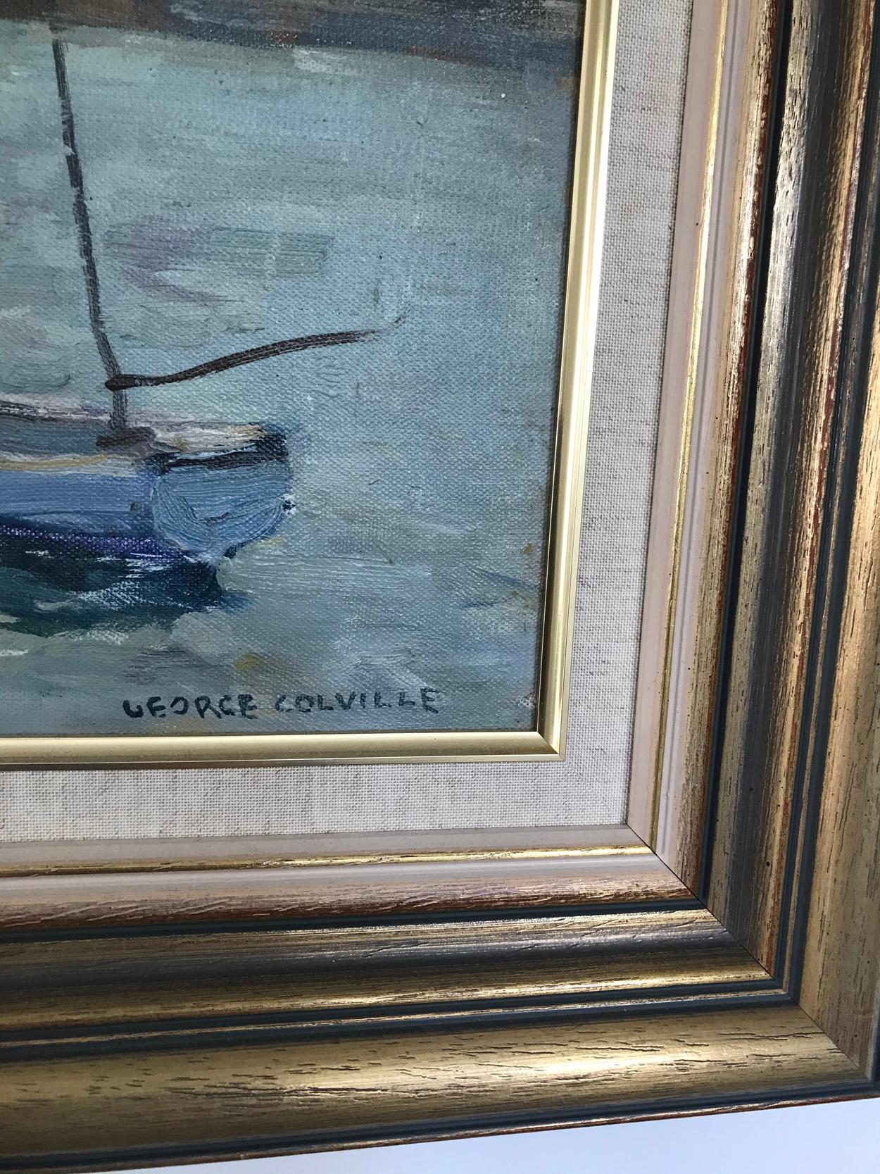 George Colville 'Scottish', St Ives Harbour, Cornwall, Oil on Board, 20th C For Sale 4
