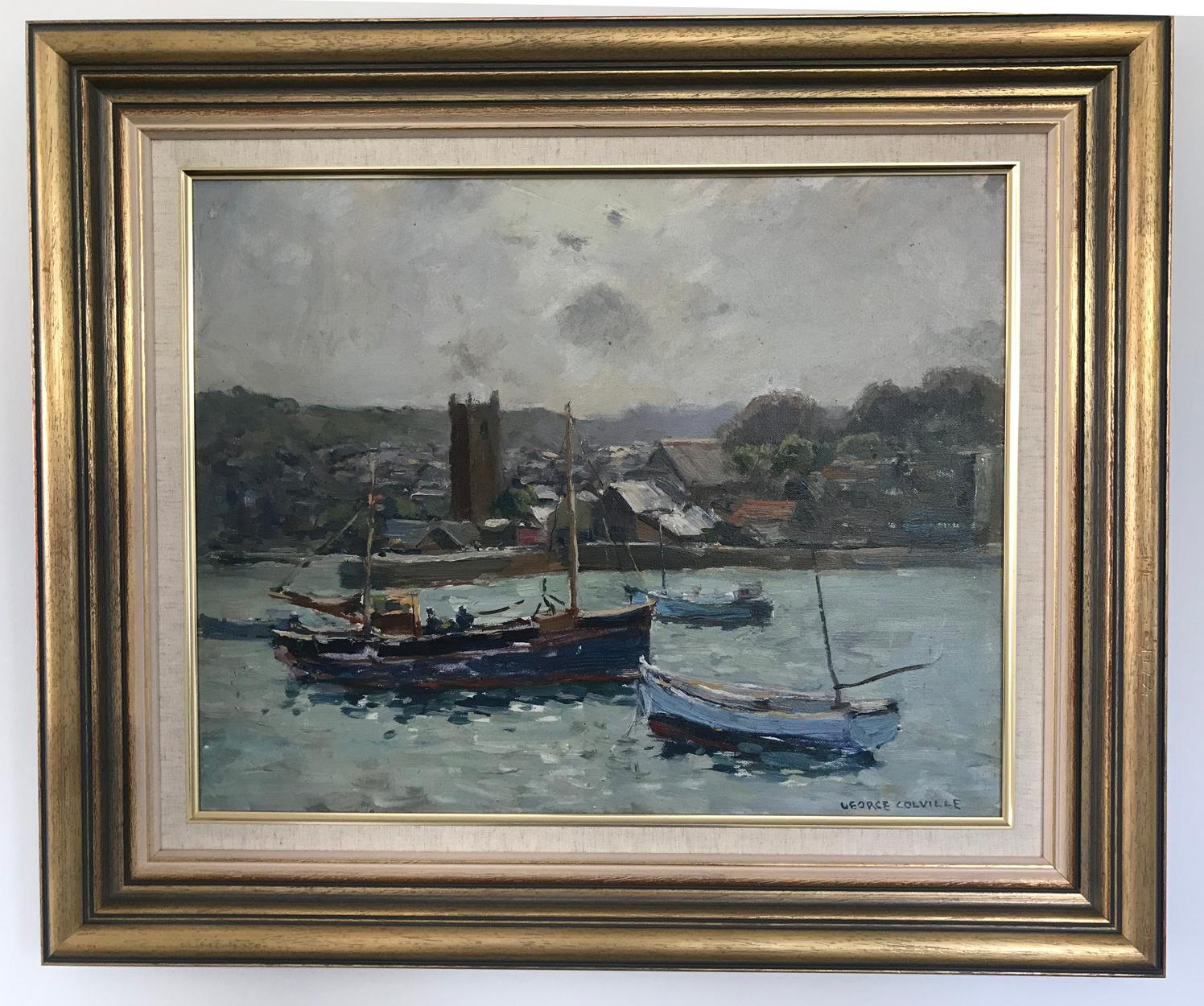 George Garden Colville (Scottish 1887-1970) - St Ives Harbour, Cornwall, oil on board, signed lower right.

Both painting and frame are in good condition, ready to hang.

Born in Aberdeen, Scotland in 1887, George Colville moved to Australia in