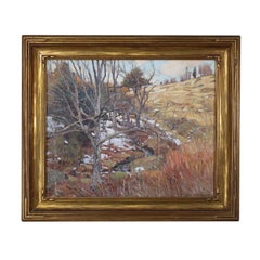 Quadro a olio impressionista americano di George Gardner Symons