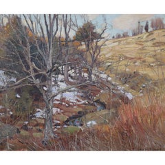 Quadro a olio impressionista americano di George Gardner Symons