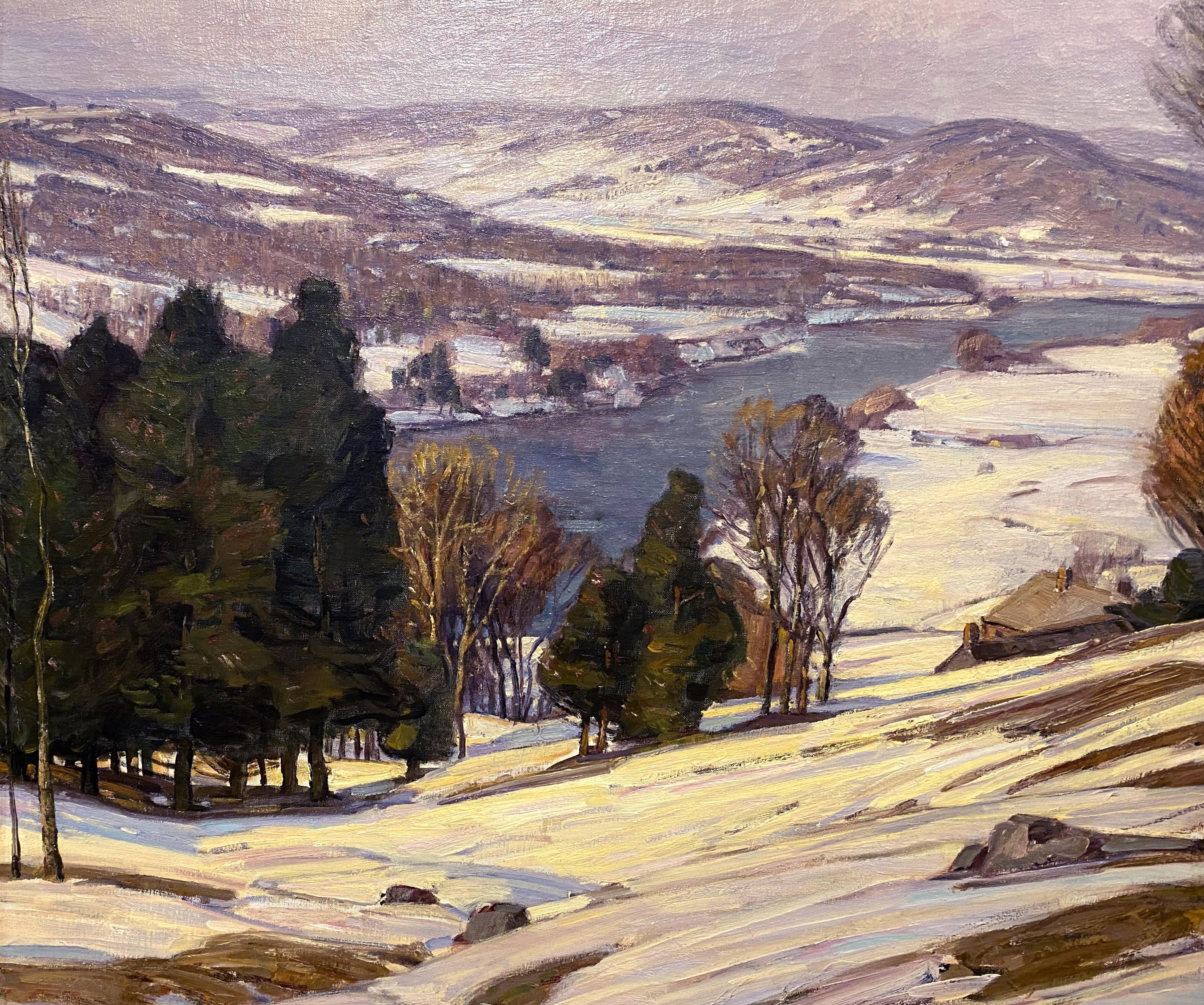 Luz del atardecer - Painting impresionista estadounidense de George Gardner Symons