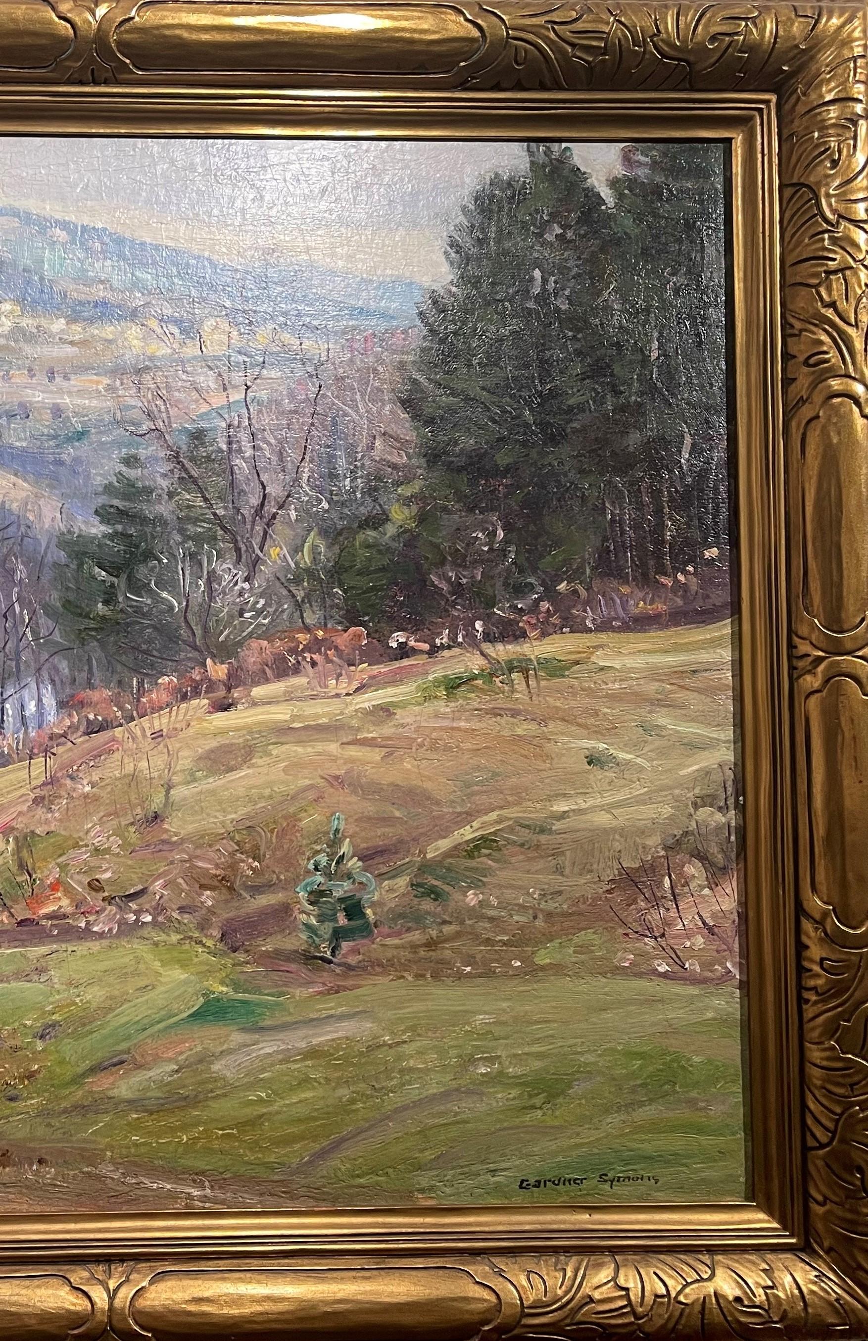 Mountainside Landscape oil painting George Gardner Symons American Impressionist For Sale 2