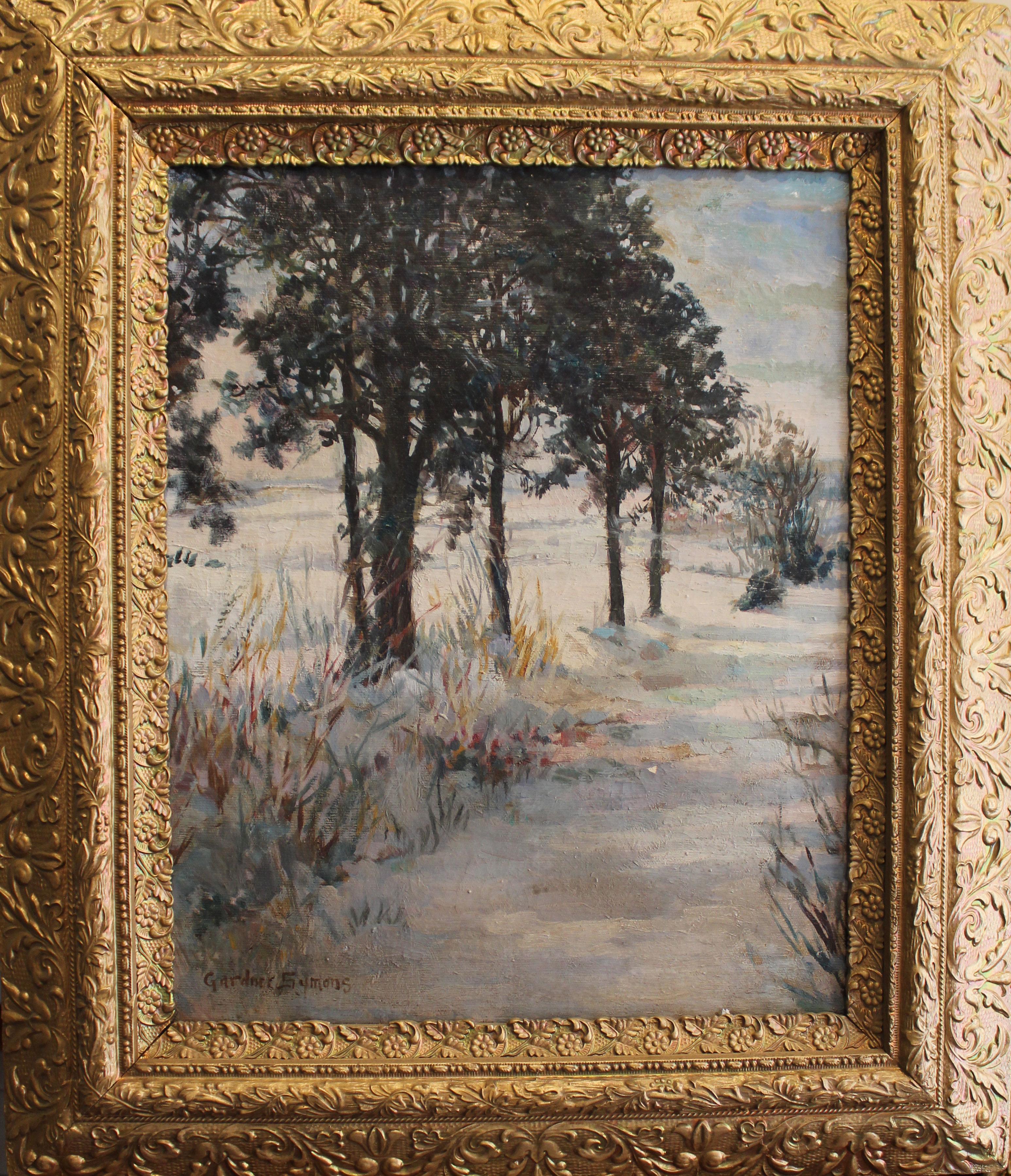 Winter-Szene – Painting von Unknown