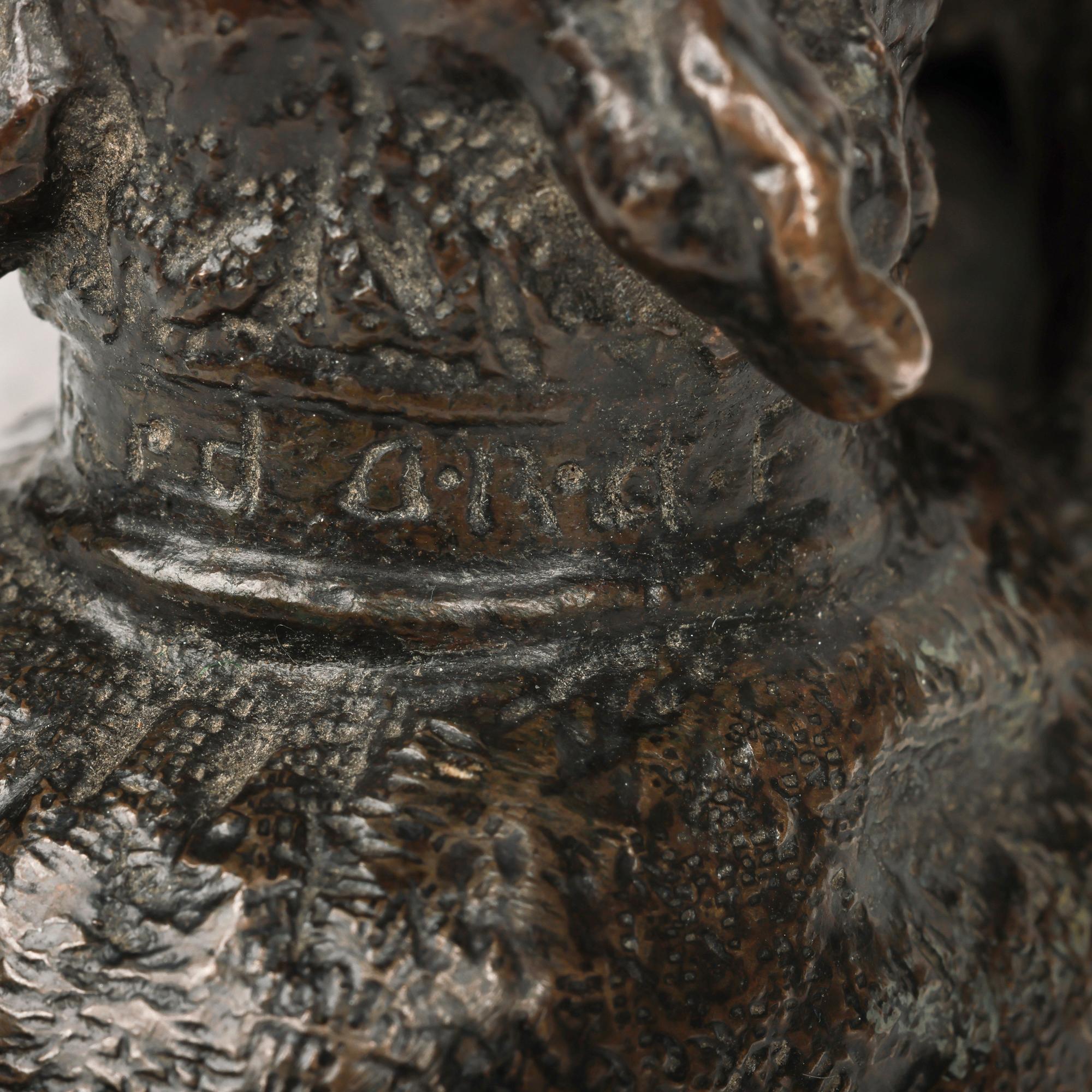 George Garrard Bronze Bulldogge liegend auf Sockel Skulptur im Angebot 8
