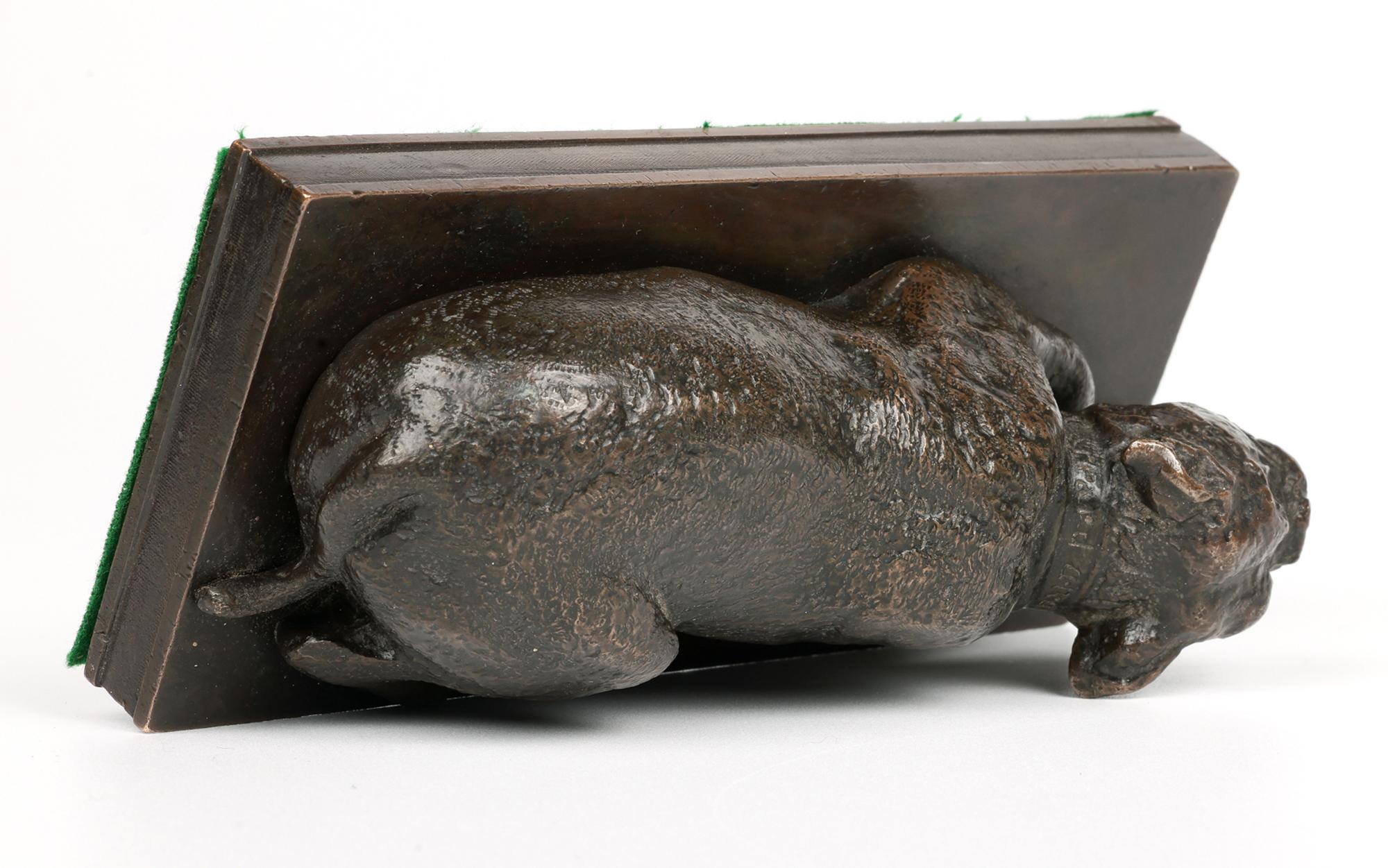 George Garrard Bronze Bulldogge liegend auf Sockel Skulptur im Angebot 10