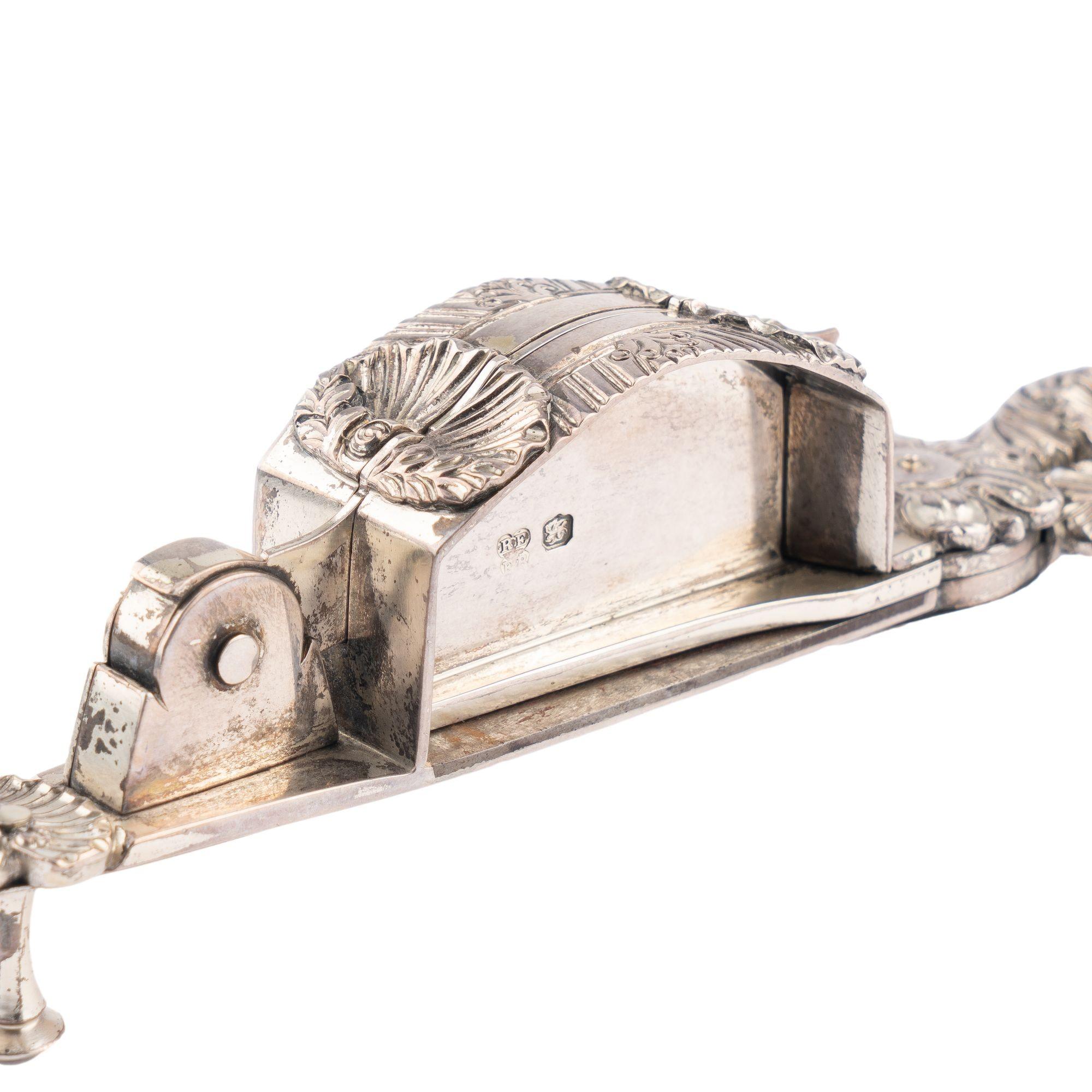 19th Century George Gibbs silvered steel wick trimmer, after 1808 For Sale