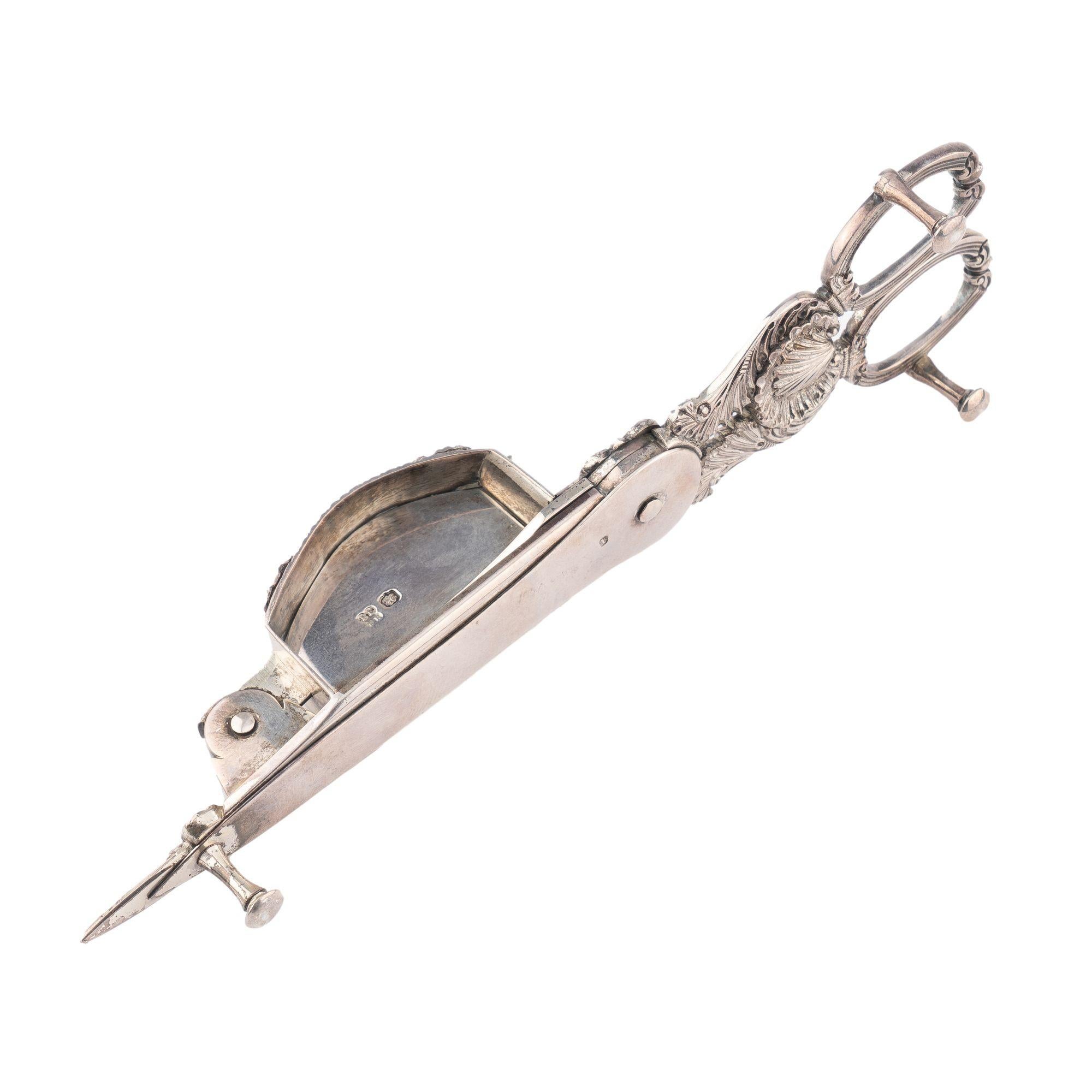 George Gibbs silvered steel wick trimmer, after 1808 For Sale 2