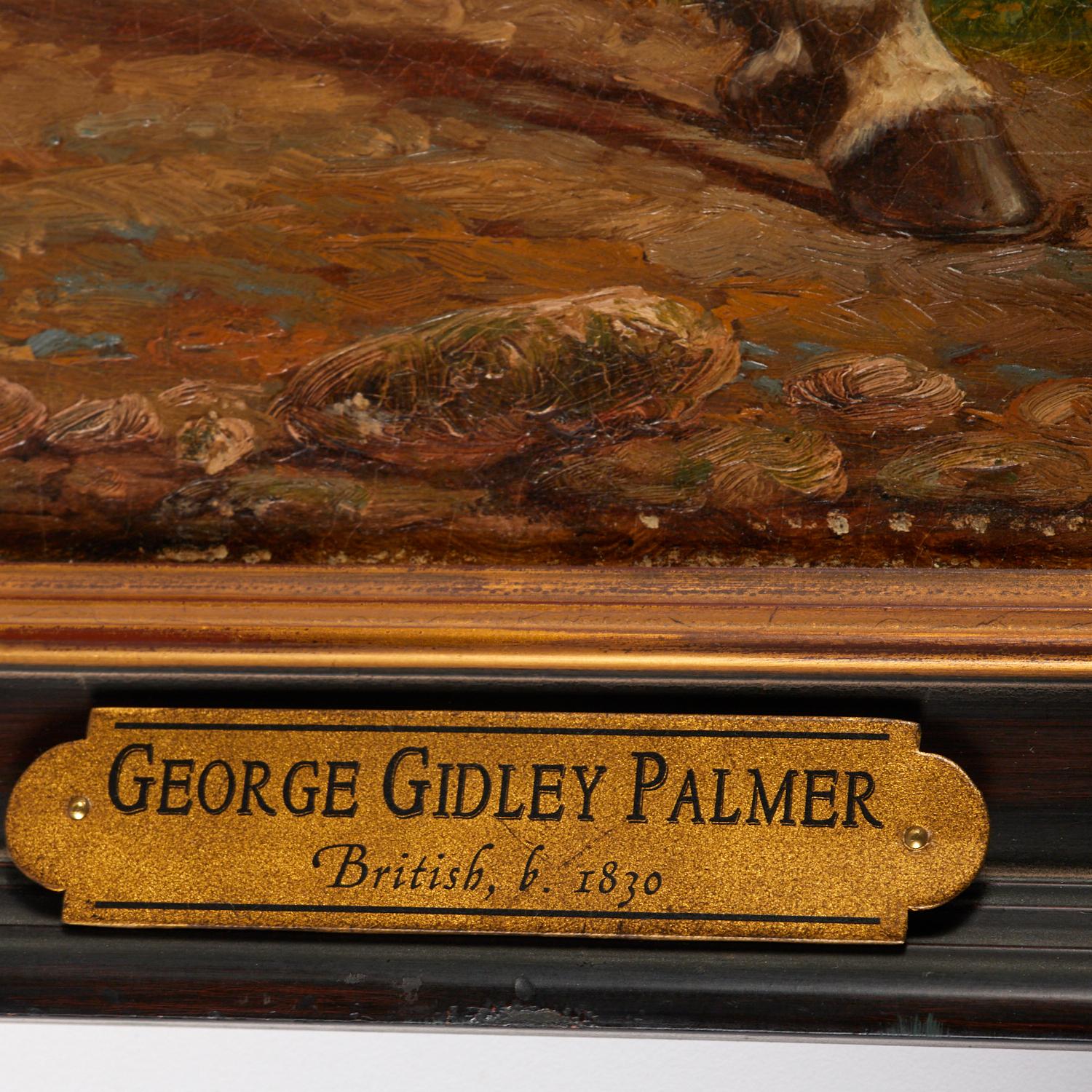 George Gildley Palmer (Brite, 1830-1905), Ein weißes Pferd in Landschaft 3