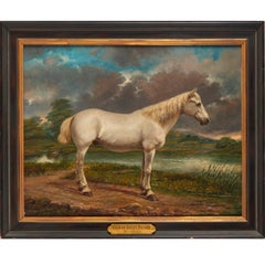 George Gildley Palmer (British, 1830-1905), A White Horse in Landscape