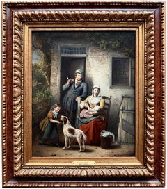 'The Young Family with Their Faithful Dog, 1853' by George Gillis Haanen