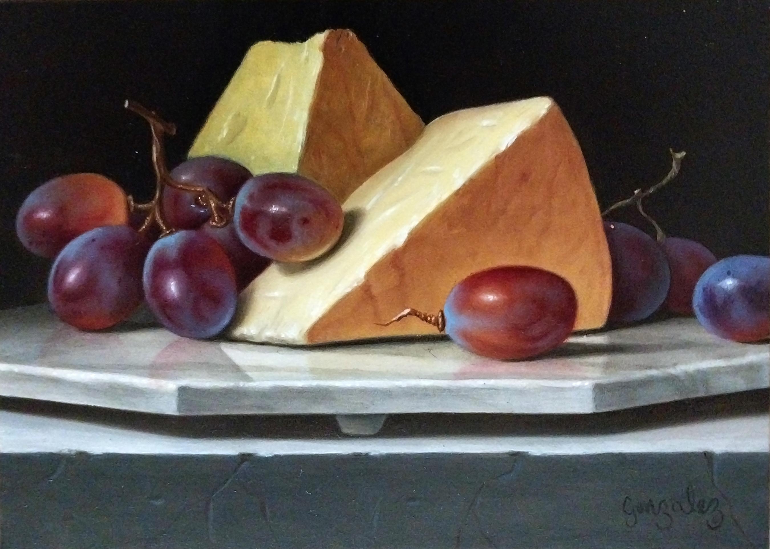 Käse und Trauben