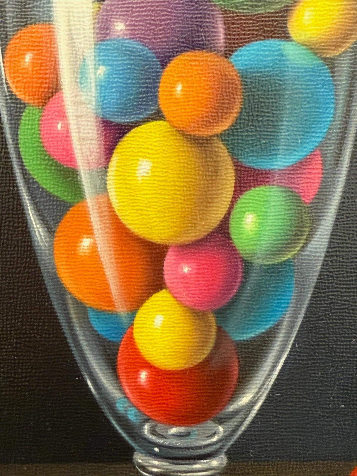 Gominolas y piruletas - Still-Life Painting Negro de George Gonzalez