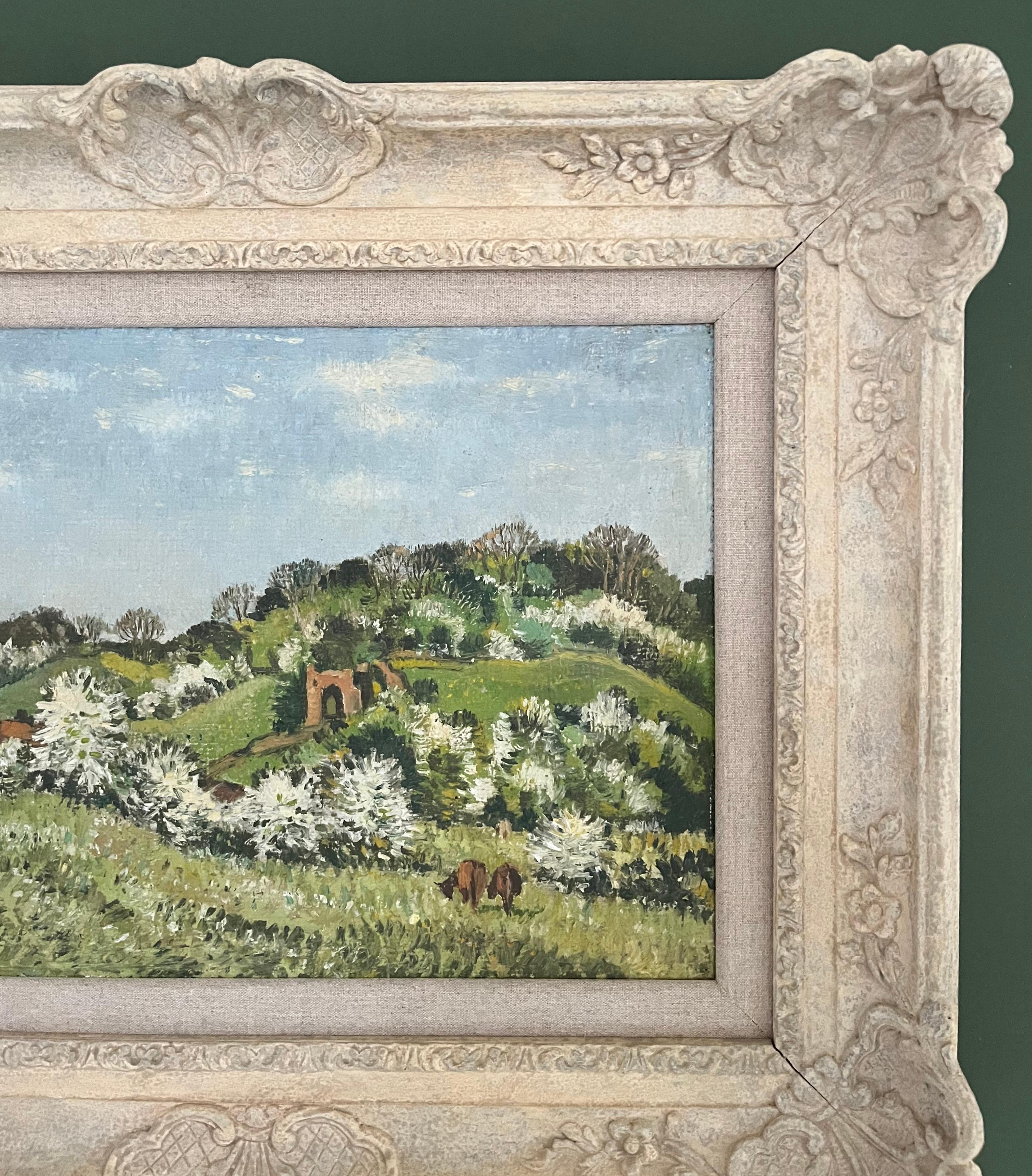British impressionist Springtime with blossom in the English countryside For Sale 6