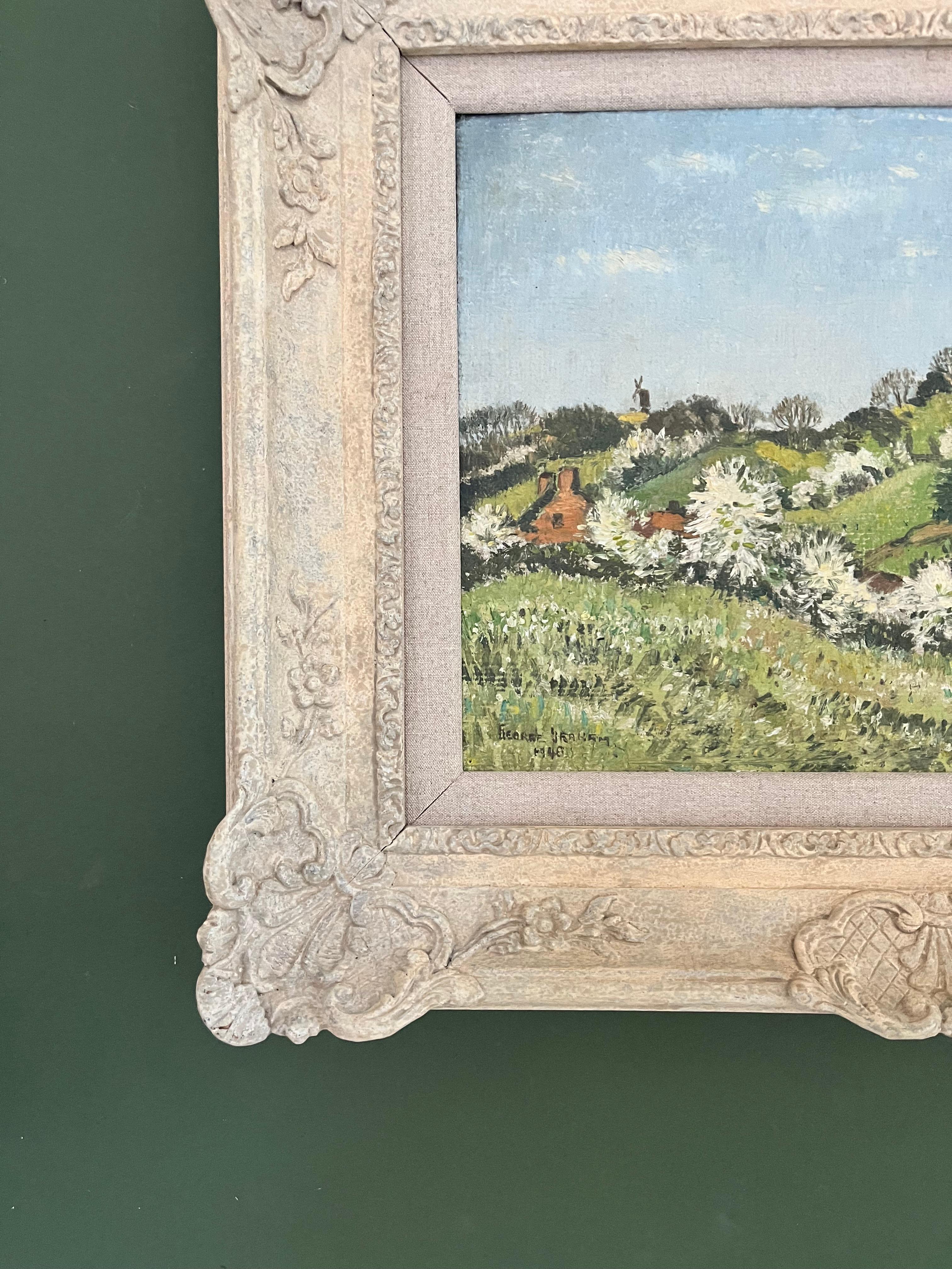 Britisch-impressionistischer Frühling mit Blüten in der englischen Landschaft im Angebot 4