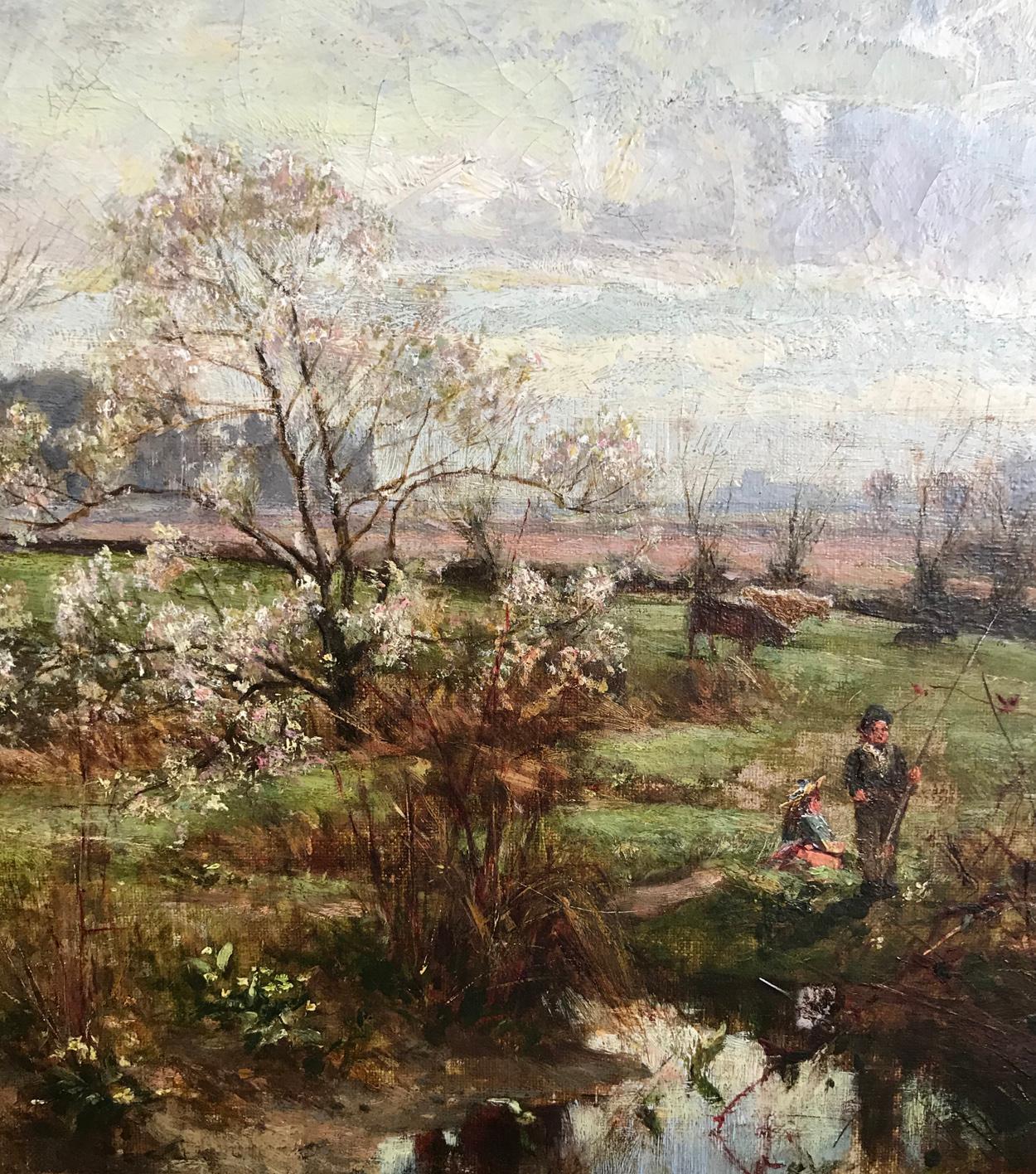 Paint George Gray 'Scottish', Oil on Canvas, Rural Scene, circa 1880 For Sale