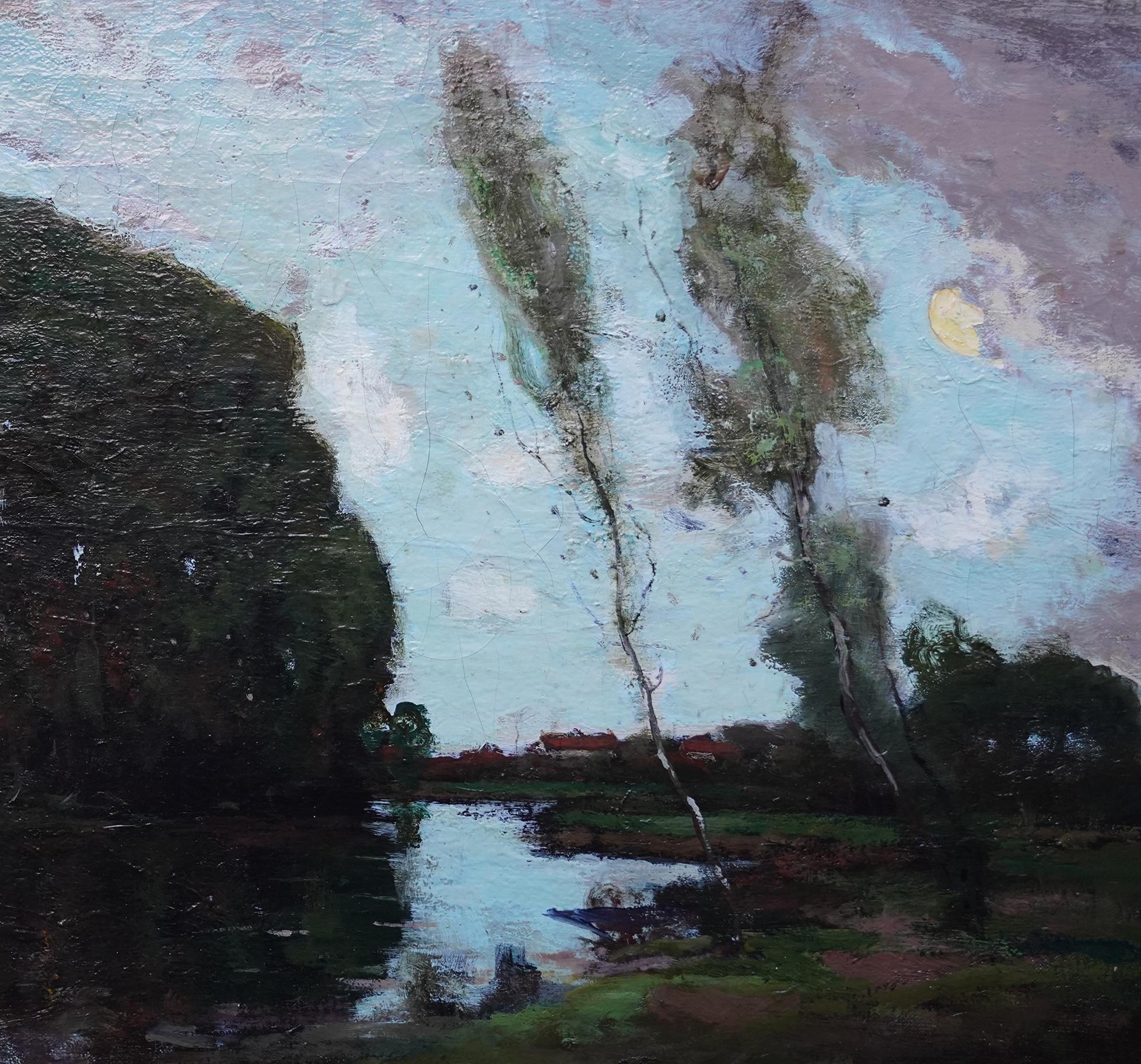 River Landscape - Scottish Glasgow Boys 1900 Impressionist art oil painting  For Sale 1