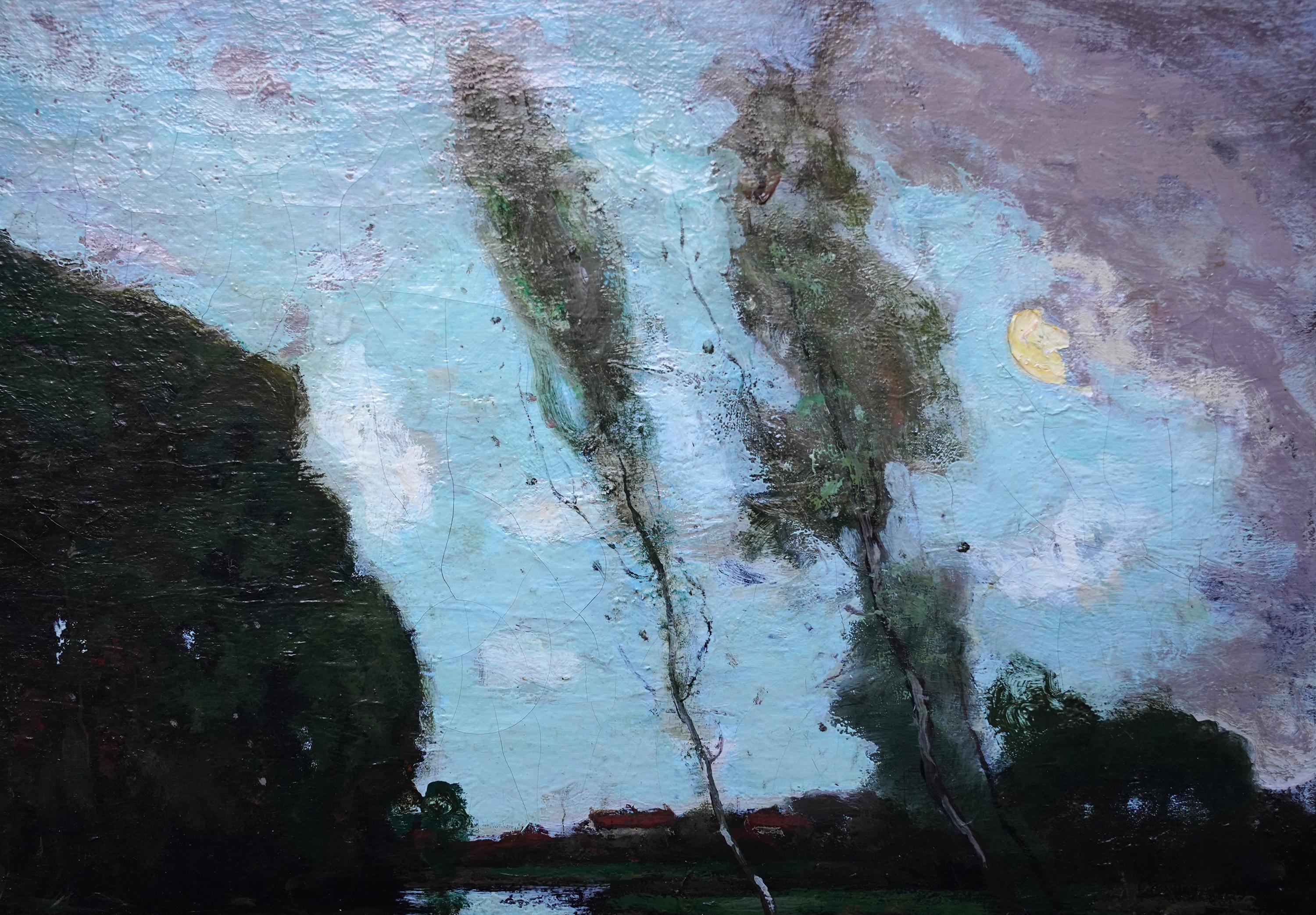 River Landscape - Scottish Glasgow Boys 1900 Impressionist art oil painting  For Sale 2