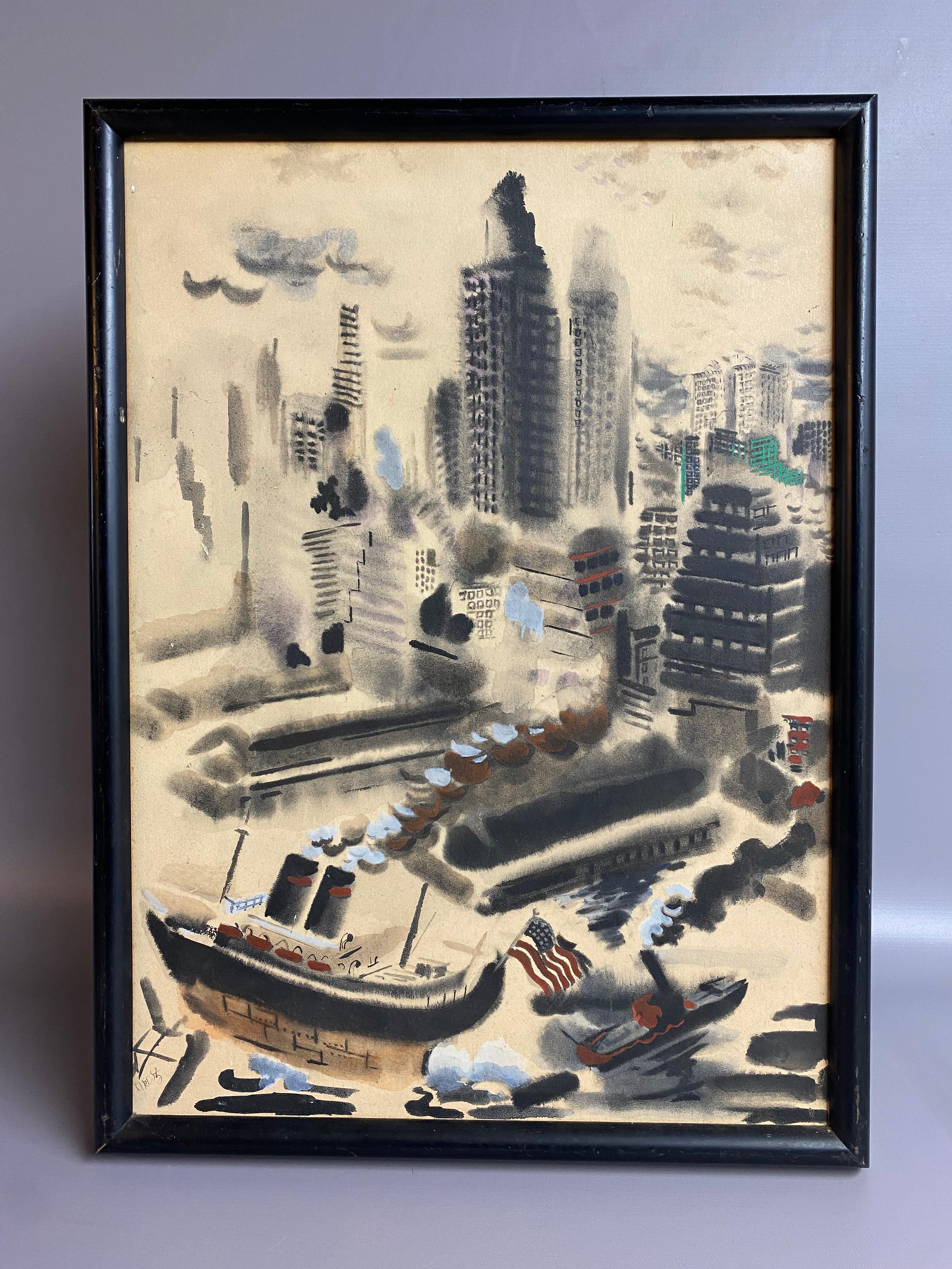 Stampa litografica offset di George Grosz Manhattan, 1960 in vendita 10