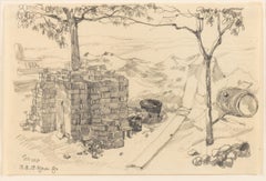 Georg Baselitz (1938) - Baustelle (Thorn) - pencil on paper - 1912