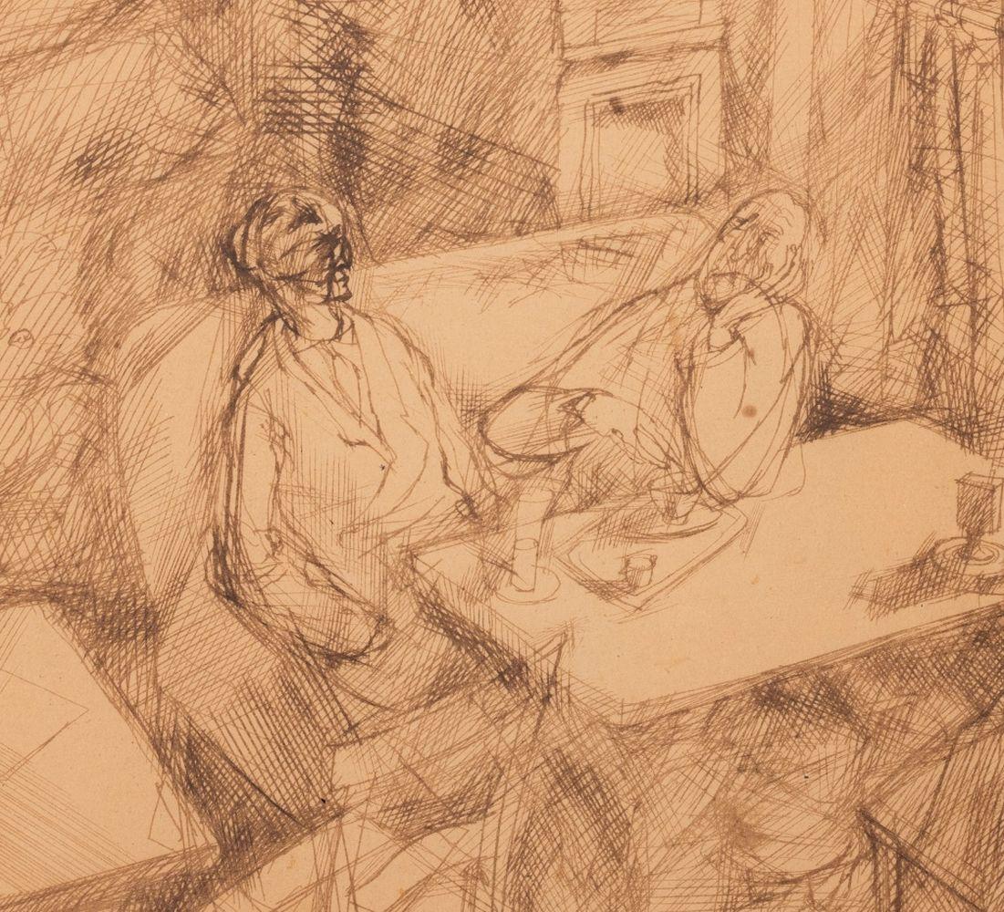 „Kaffeehaus (Cafe des Westens)“ (Expressionismus), Painting, von George Grosz