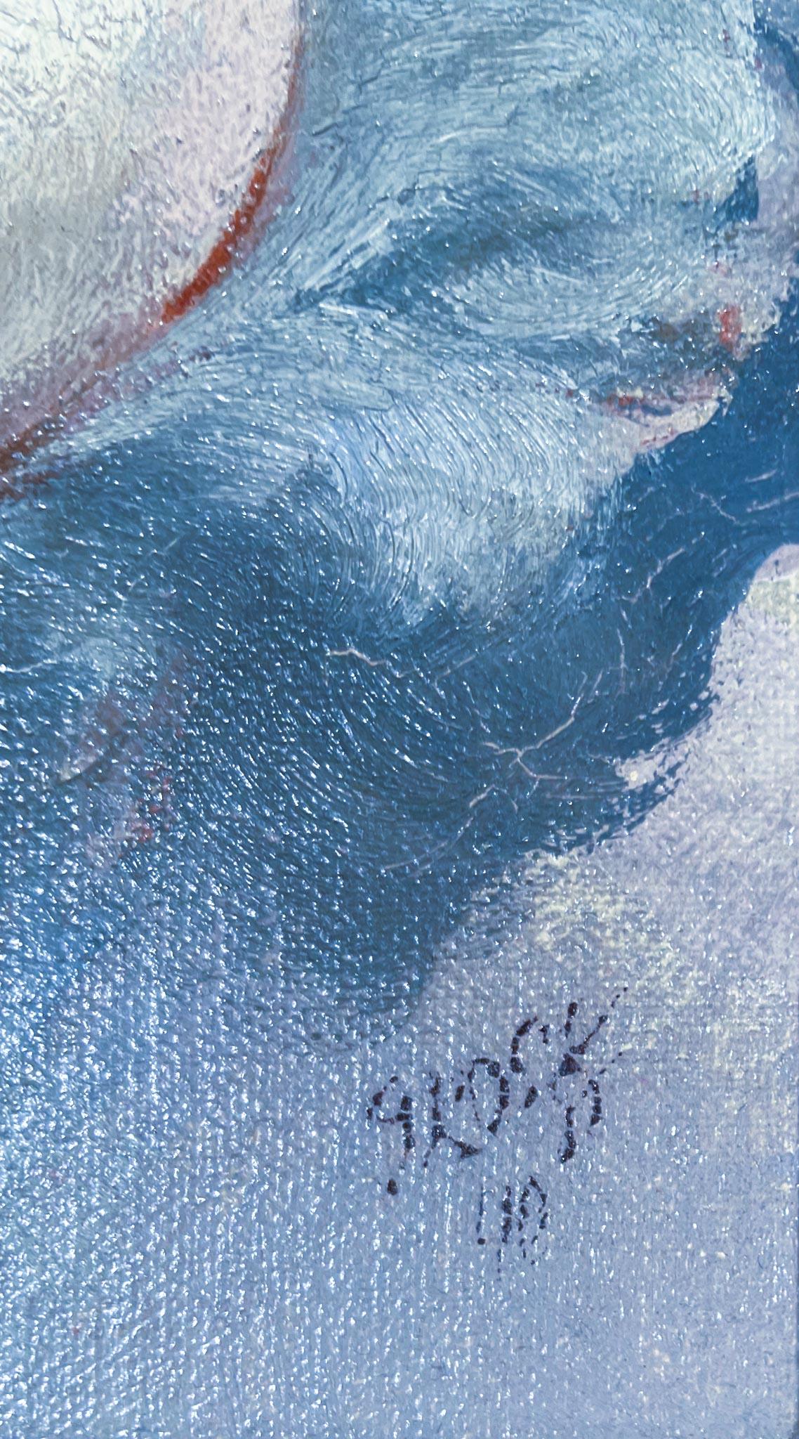 Sitzender Akt (Grau), Figurative Painting, von George Grosz