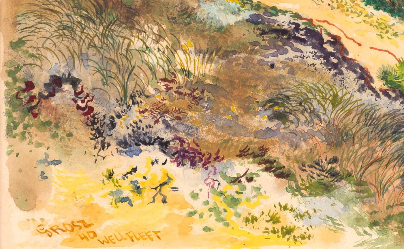 Wellfleet, George Grosz, 1940 (Modernist Landscape Watercolour) For Sale 3