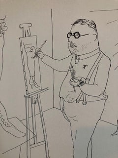 1936 Lithograph Interregnum portfolio Artist Studio small edition Weimar Germany