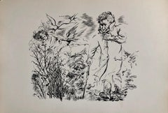 1936. Litografía de la serie «Interregnum»: «El hombre azotado por el viento». Edición limitada. Weimar, Alemania.