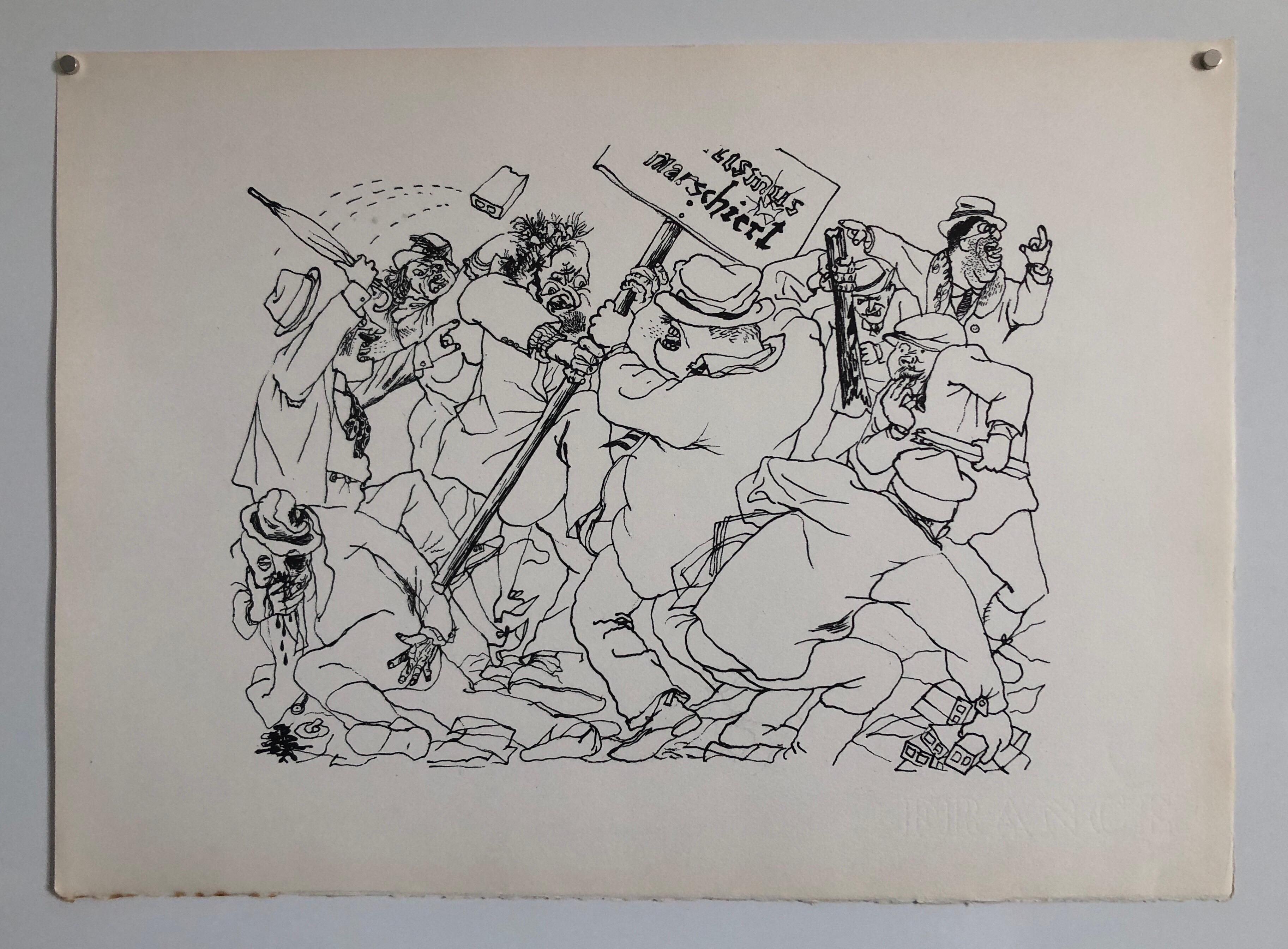 Litografía a mano sobre papel moldeado a mano francés BFK Rives Estilo: Nueva objetividad alemana (Neue Sachlichkeit) 
Según el frontis, se produjeron mediante litografía manual. Según la página web del Museo de Arte Moderno de Nueva York (MOMA),