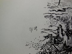 1936 Lithographie Soldaten im Schlachten Weltkrieg, Kleine Auflage