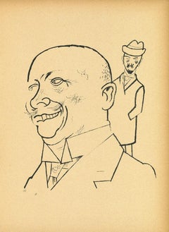 Big Head  - Offset and Lithograph by G. Grosz - 1923