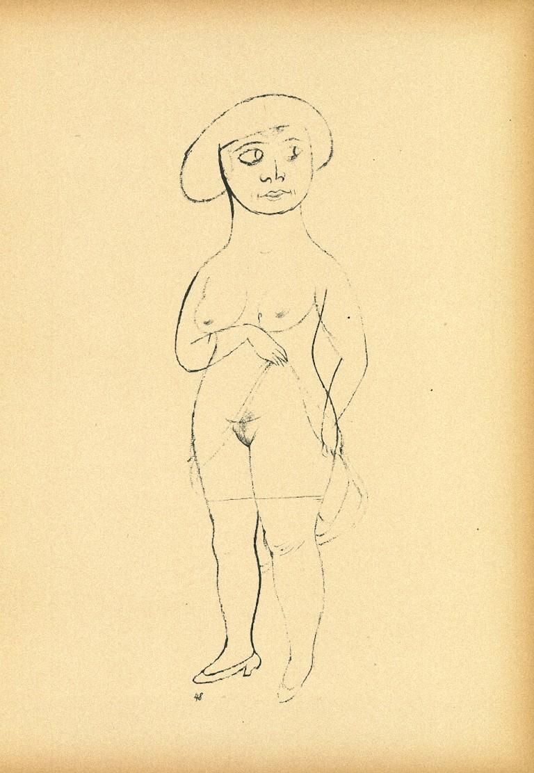 Commerzienrat's Daughter - Original Offset- und Lithographie von George Grosz - 1923
