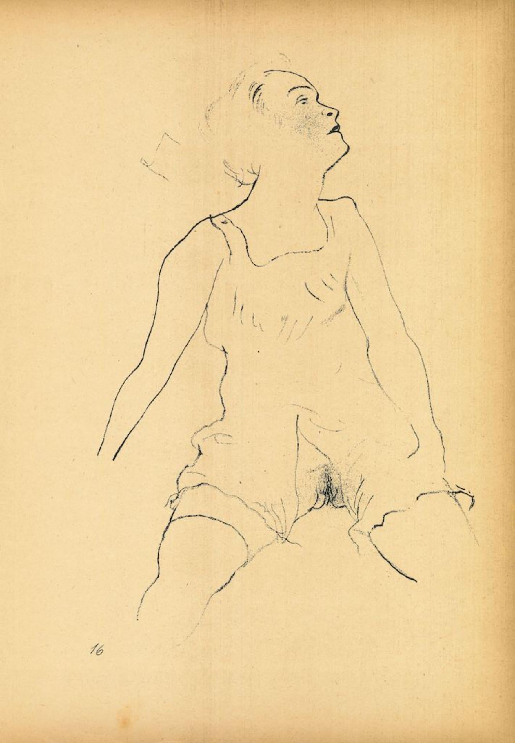 Ecstasy ist eine Original Offset- und Lithographie von George Grosz.

Bei dem Kunstwerk handelt es sich um die Platte.16 aus der 1922/1923 erschienenen Mappe Ecce Homo, Ausgabe Der Malik-Verlag Berlin.

Auf der Platte am unteren Rand nummeriert.