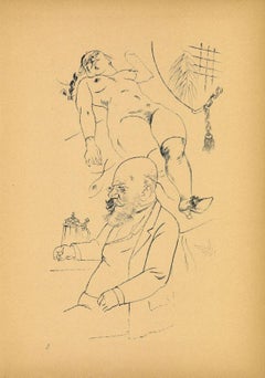 Antique From the Youth - Original Offset and Lithograph by George Grosz - 1923