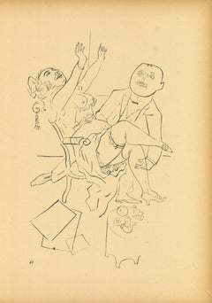 Happiness from Ecce Homo - Original Lithograph by George Grosz - 1923