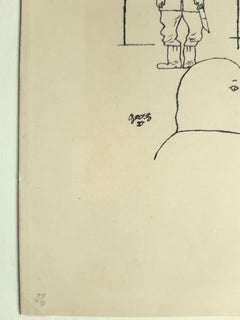 Er machte Fun of Hindenburg – Lithographie von George Grosz – 1920